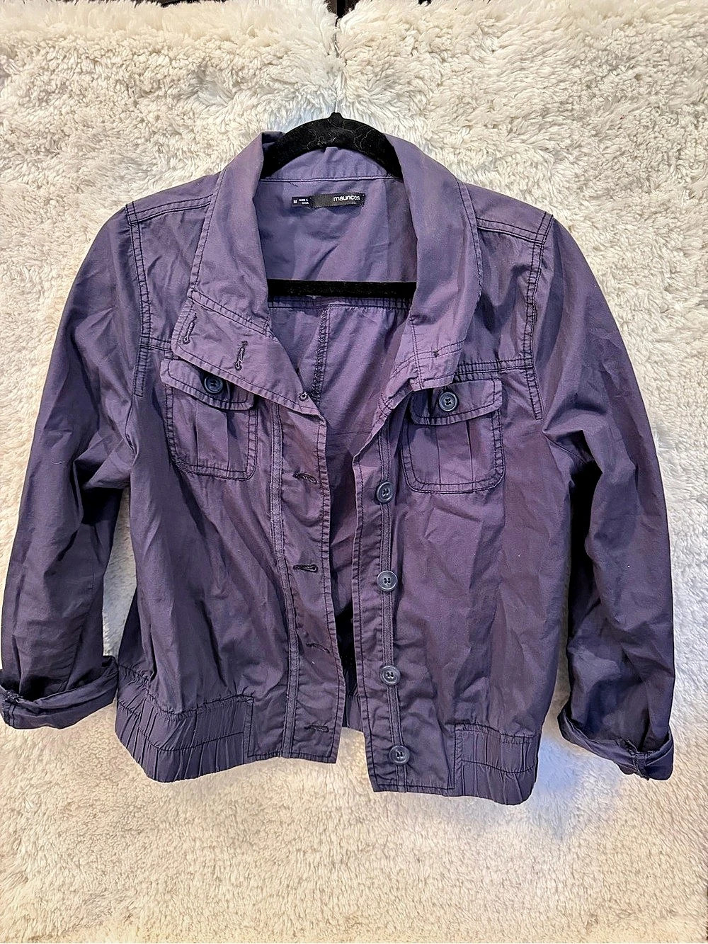 Maurices Utility Jacket in Purple
